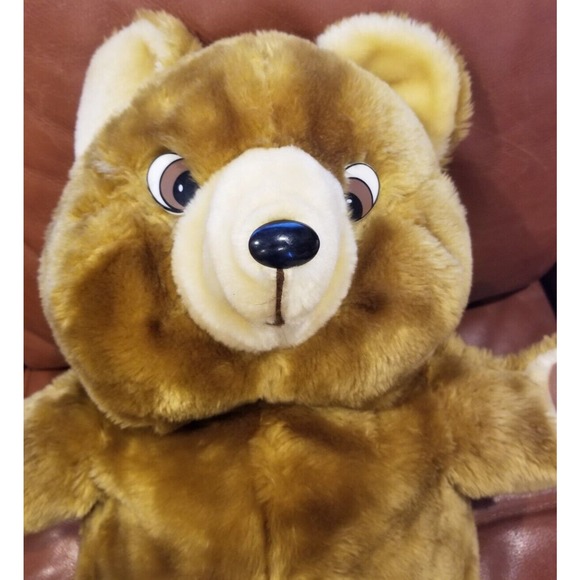 Rare Vintage 21" Carnival Style Cuddle Wit Brown Stuffed Bear Plush Toy - Picture 1 of 10